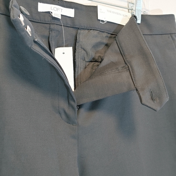 Loft Curvy Riviera Slim Pants Plus Size 18 Minimalist Office Capsule Wardrobe - Picture 3 of 9